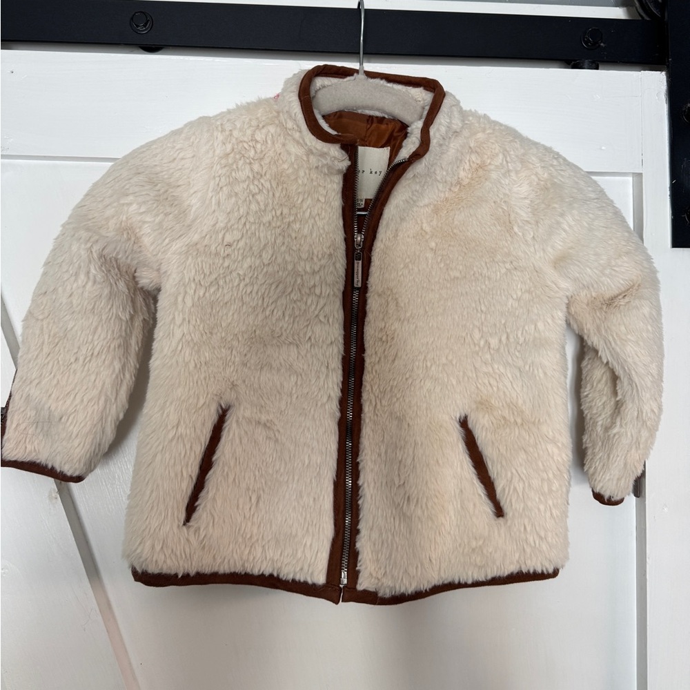 Toddler copper key Sherpa coat